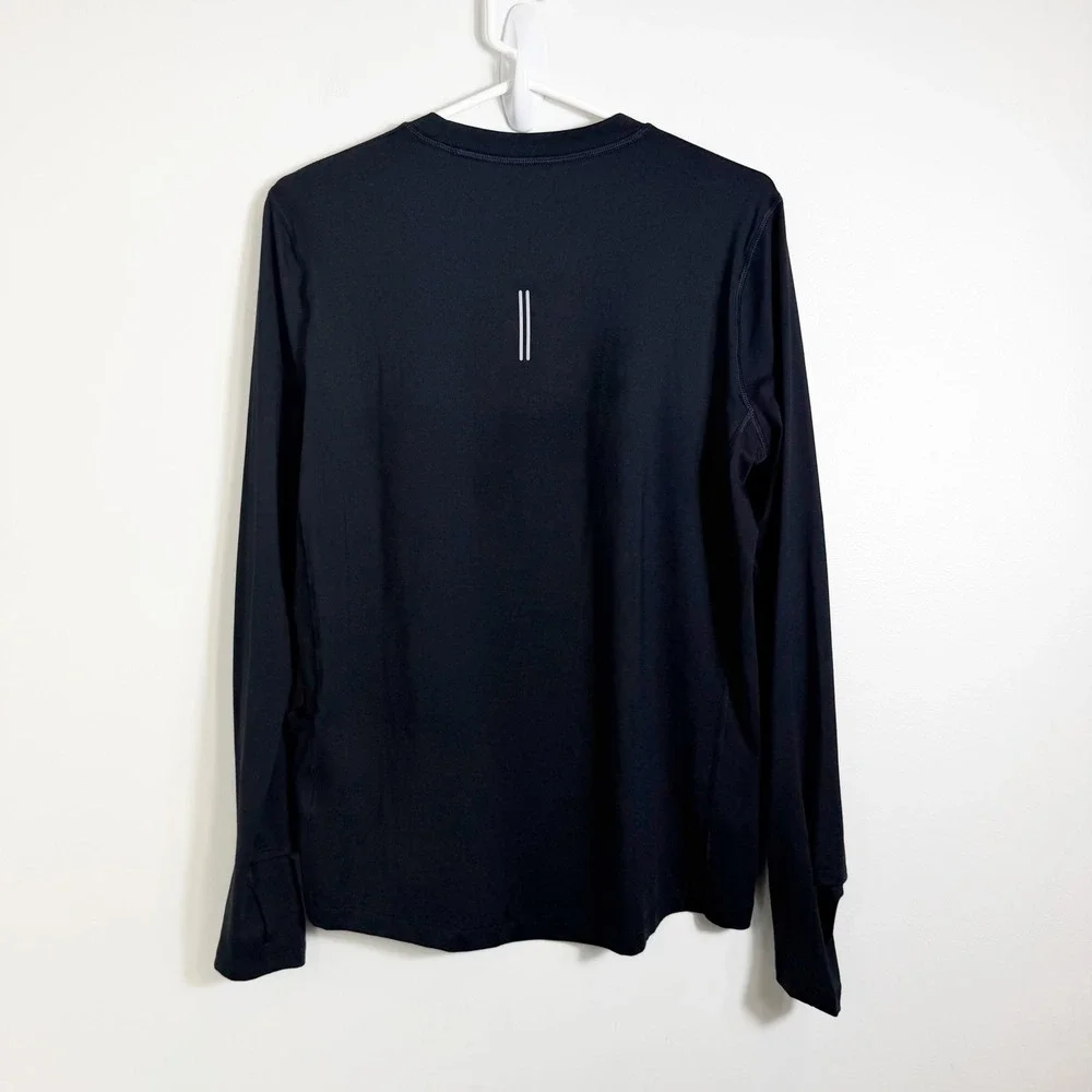 Nike Pacer Crew Top Women M Black Long Sleeve Dri-FIT Running Shirt CU3277-010